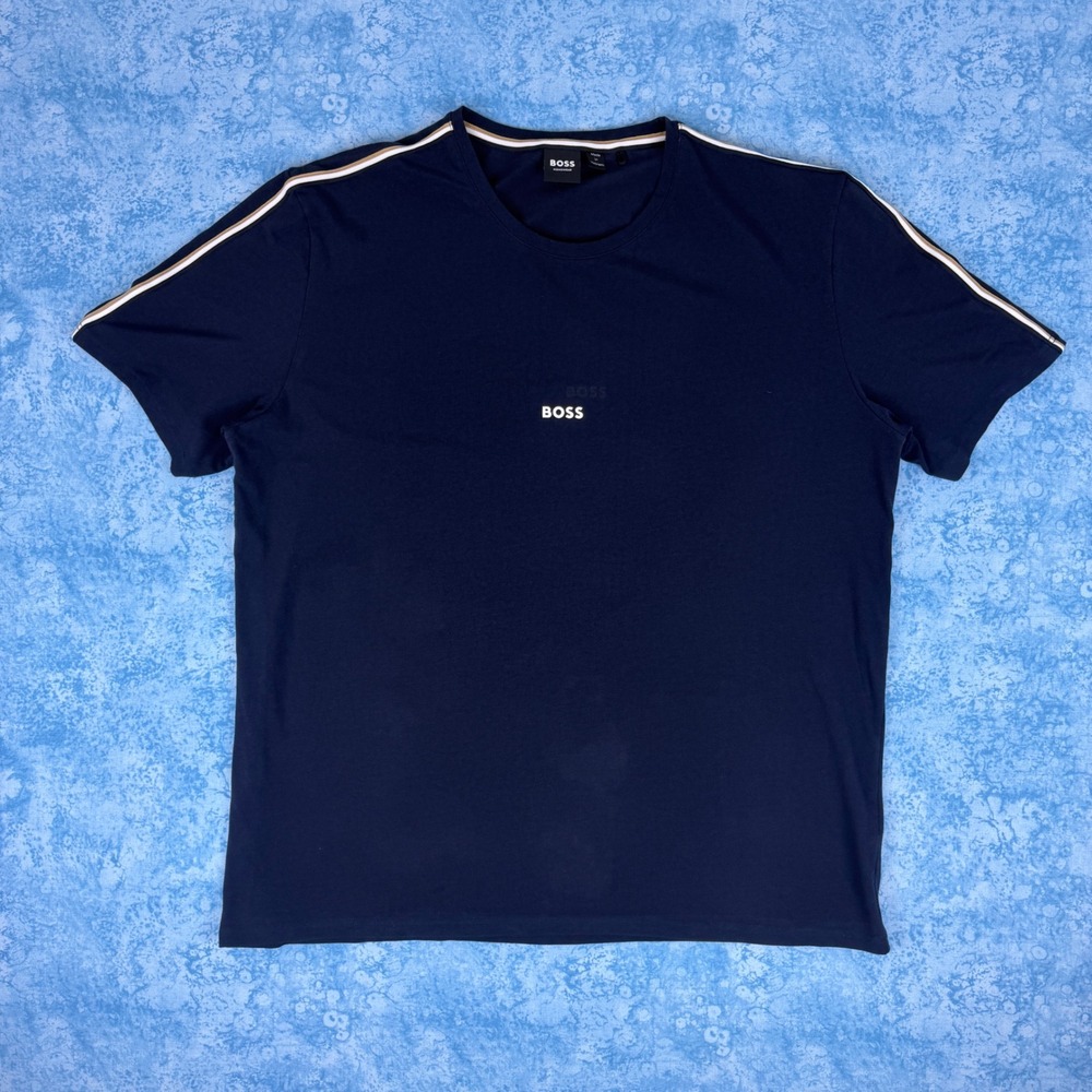 BOSS Homewear Unique Mens Pyjama T-Shirt XL Logo Stripe Sleepwear Top